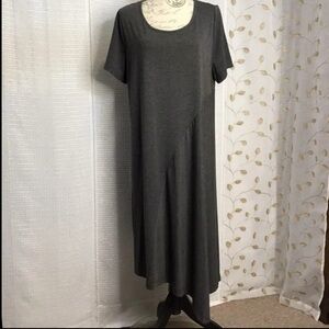 Lane Bryant Gray Women's Short Sleeve Stretchy Dress